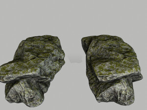 mossy rocks Modèle 3D