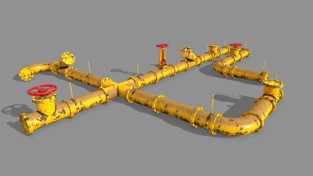 pipe set Model 3D .c4d .max .obj .3ds .fbx .stl .blend 