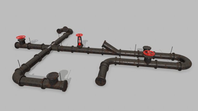 pipe set Modelo 3D .c4d .max .obj .3ds .fbx .stl .blend 