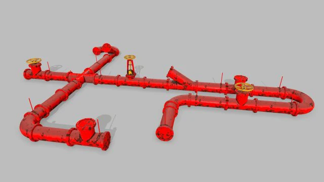 pipe set 3D Model .c4d .max .obj .3ds .fbx .stl .blend 