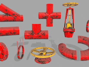 pipe set Modelo 3D
