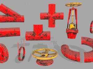 pipe set 3D Model