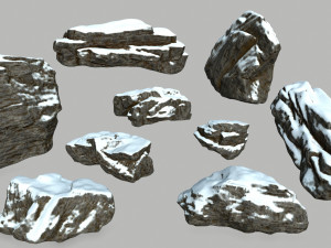 snow rocks 3D Model