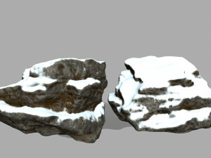 snow rocks 3D-Modell