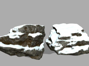 snow rocks 3D Model
