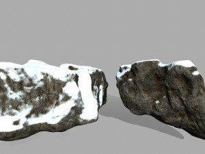 snow rocks 3D-Modell