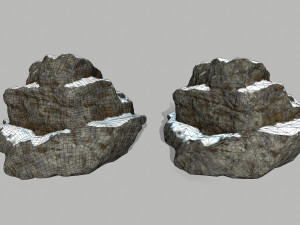 snow rocks 3D-Modell