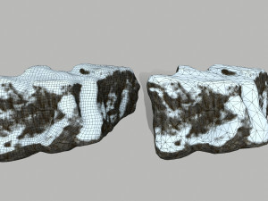 snow rocks 3D-Modell