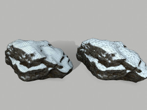 snow rocks 3D-Modell