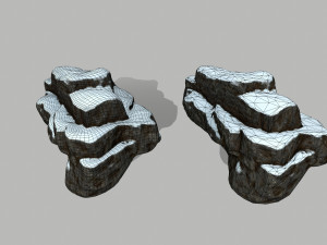 snow rocks 3D-Modell