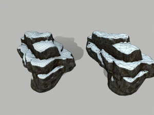 snow rocks 3D Model