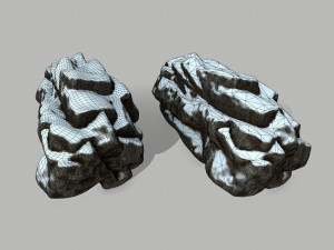 snow rocks 3D-Modell