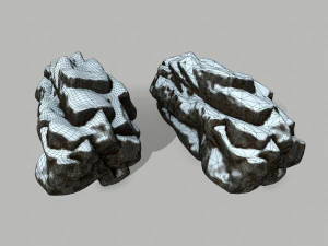 snow rocks 3D Model
