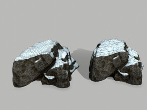 snow rocks 3D-Modell