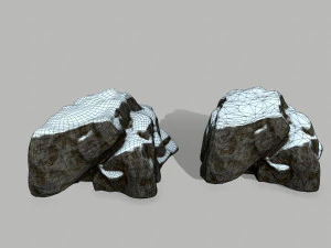 snow rocks 3D Model