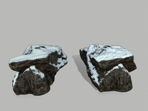 snow rocks 3D-Modell