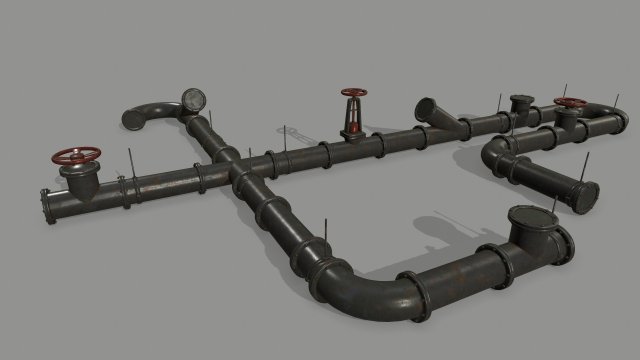 pipe set Modèle 3D .c4d .max .obj .3ds .fbx .stl .blend 