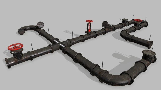 pipe set 3D Model .c4d .max .obj .3ds .fbx .stl .blend 