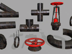 pipe set 3D Model