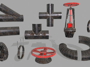 pipe set 3D Model