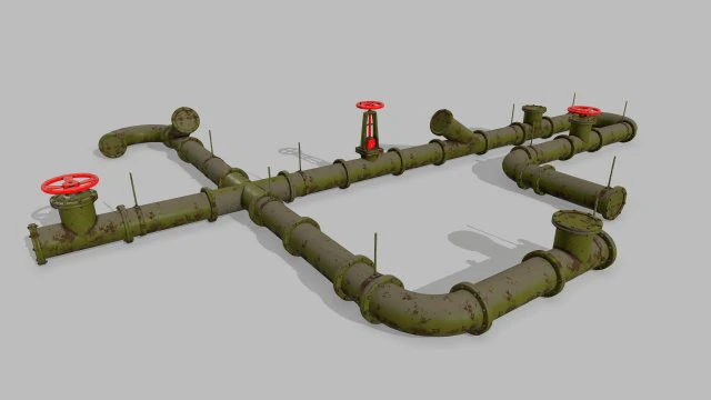 pipe set 3D Model .c4d .max .obj .3ds .fbx .stl .blend 