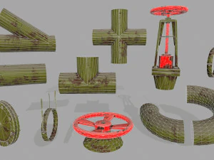 pipe set 3D Model