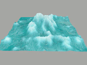 बर्फ़ का पहाड़ 3D मॉडल