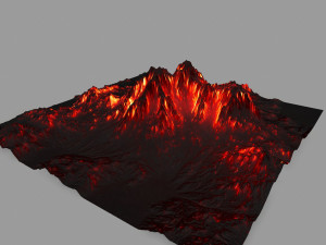 volcano Model 3D