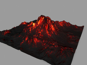volcano Model 3D