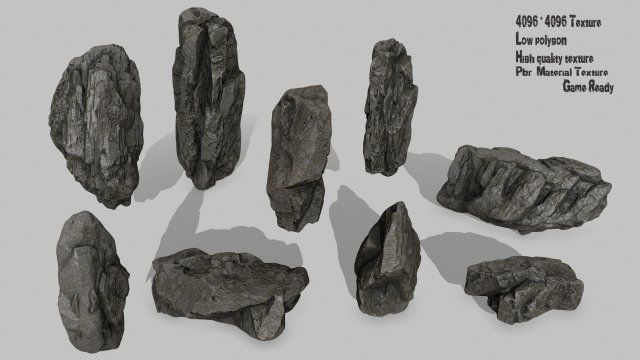 rocks 3D मॉडल .c4d .max .obj .3ds .fbx .stl .blend 