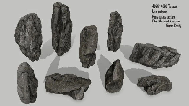 rocks 3D Model .c4d .max .obj .3ds .fbx .stl .blend 