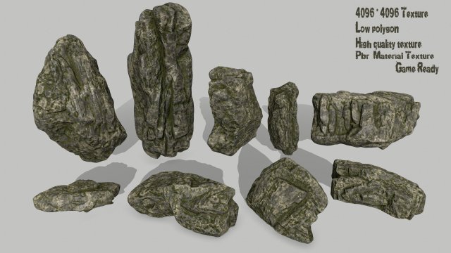 rocks 3D Модель .c4d .max .obj .3ds .fbx .stl .blend 