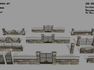 wall set 3D Model