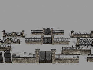 wall set 3D Model