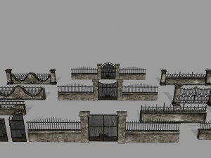 壁セット 3Dモデル