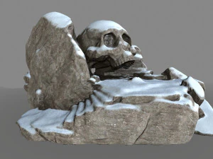 grotte du cr&acirc;ne Modèle 3D