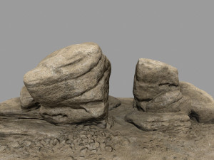 desert rocks Modèle 3D