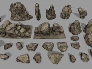 desert rocks Modèle 3D