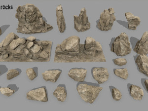 desert rocks 3D Model