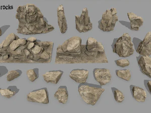 rochas do deserto Modelo 3D