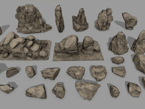 rocks set 3D मॉडल