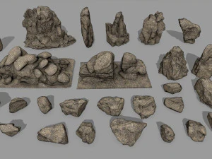 rocks set 3D Model
