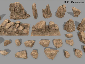 woestijn rots 3D Model