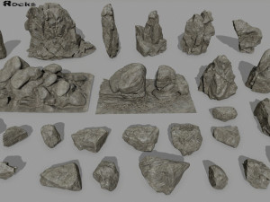 rocks set 3D Model