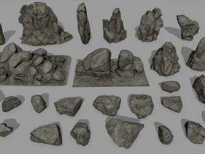 rocks set 3D Model