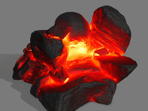 fire skull cave 3D Model