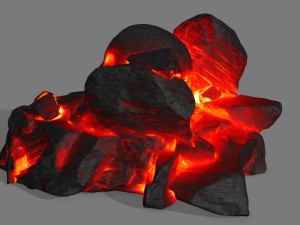 fire skull cave 3D Model