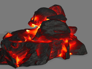 fire skull cave 3D Model