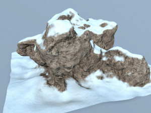 snow rocks 3D 模型