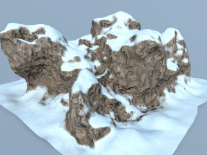 snow rocks 3D 模型